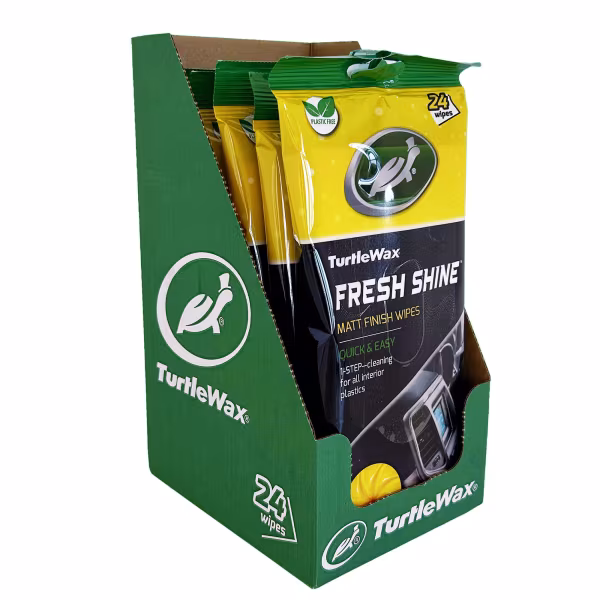 Turtle Wax Fresh Shine, salviette per cruscotto, finitura opaca - 24 pz