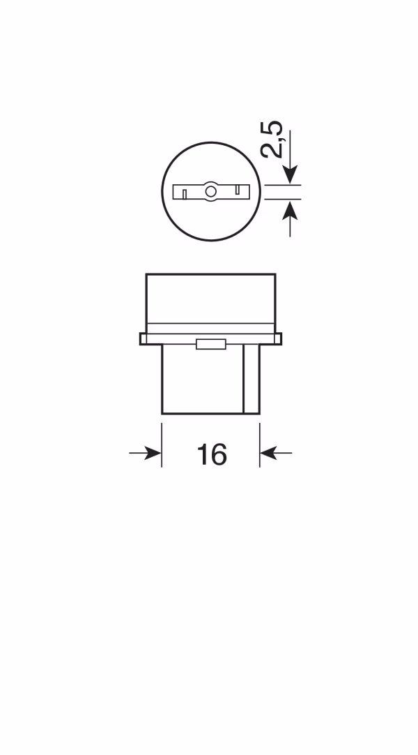 Lampa 12V Lampada 1 filamento - P27W - 27W - W2,5x16d - 10 pz  - Scatola