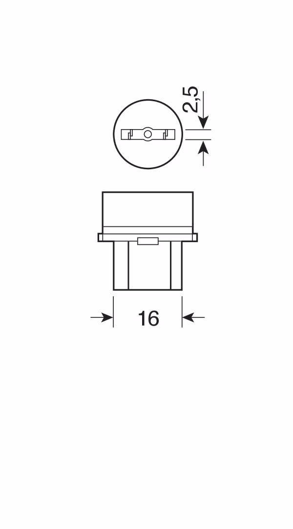 Lampa 12V Lampada 2 filamenti - P27/7W - 27/7W - W2,5x16q - 10 pz  - Scatola