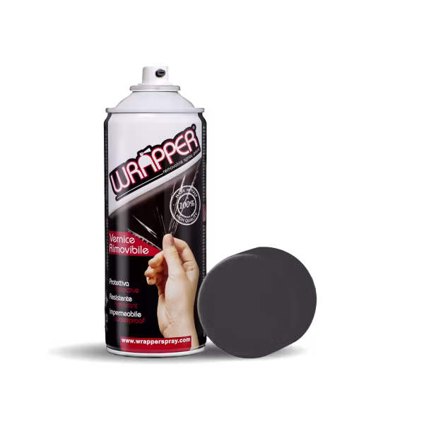 Wrapper Wrapper, pellicola spray rimovibile, 400 ml - Nero metallizzato