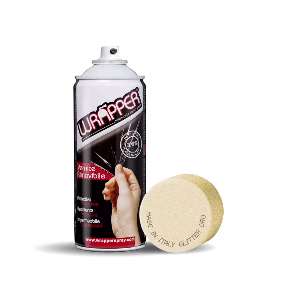 Wrapper Wrapper, pellicola spray rimovibile, 400 ml - Glitter oro