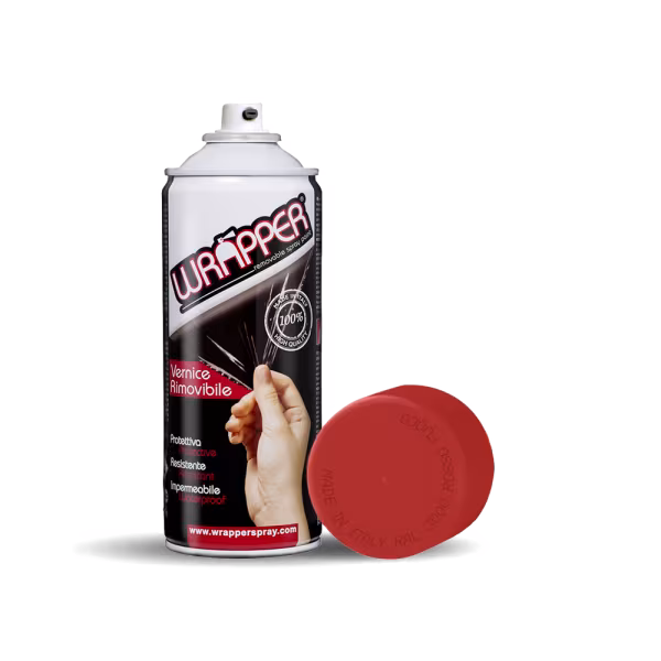 Wrapper Wrapper, pellicola spray rimovibile, 400 ml - Rosso fuoco - Ral 3000