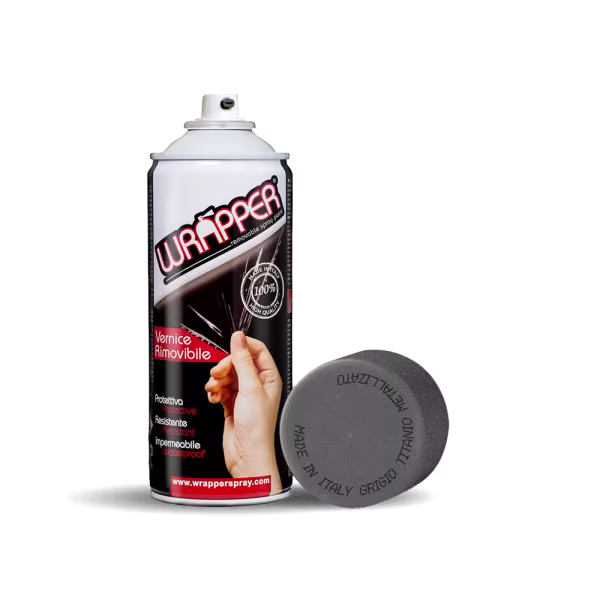 Wrapper Wrapper, pellicola spray rimovibile, 400 ml - Grigio titanio metallizzato