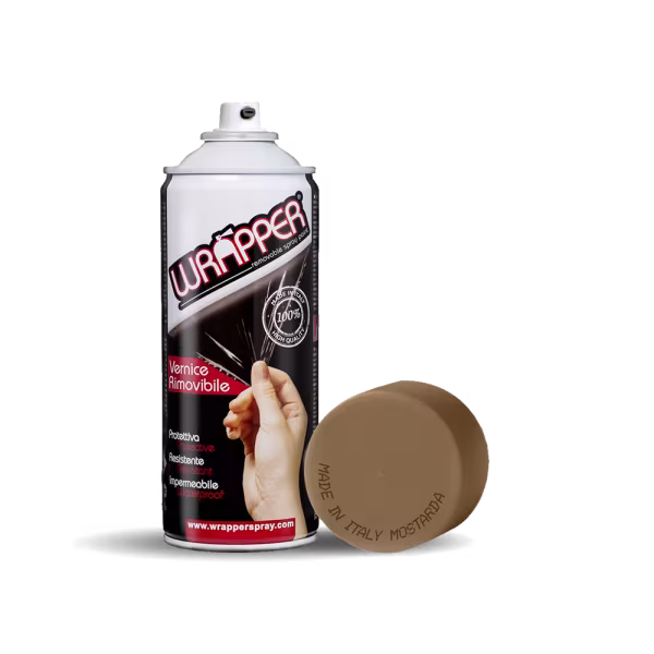 Wrapper Wrapper, pellicola spray rimovibile, 400 ml - Mostarda