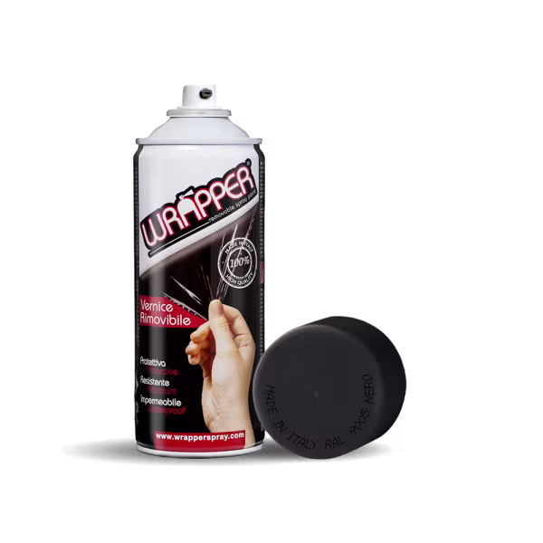 Wrapper Wrapper, pellicola spray rimovibile, 400 ml - Nero opaco - Ral 9005