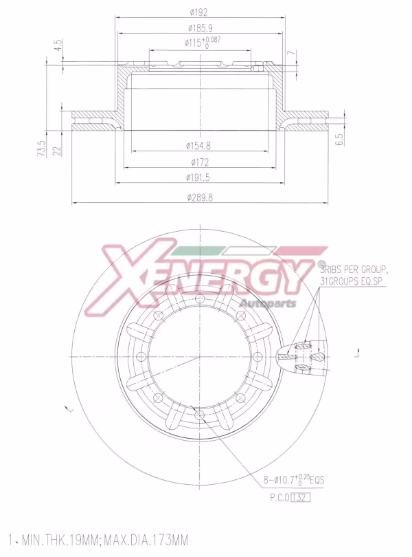 AP XENERGY Disco freno