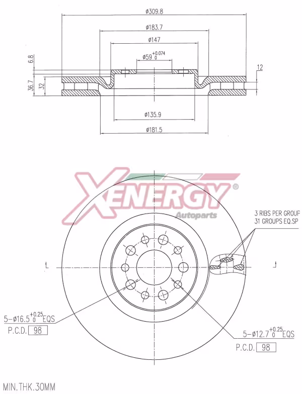 AP XENERGY Disco freno
