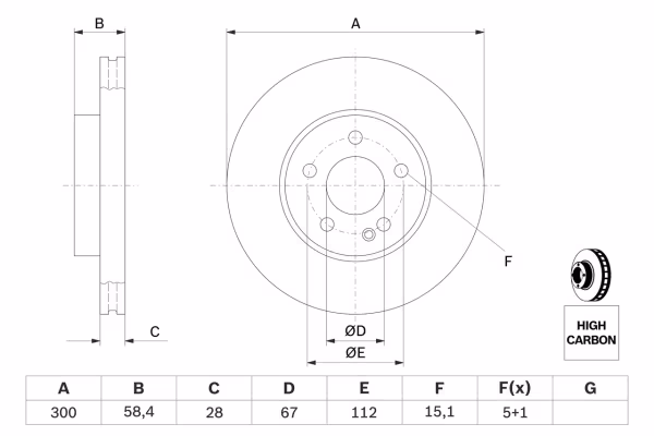 BOSCH Disco freno