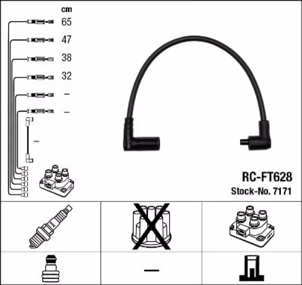 NGK Kit cavi accensione