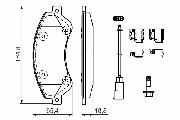 BOSCH Kit pastiglie freno, Freno a disco