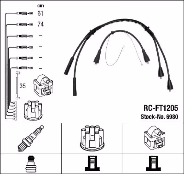 NGK Kit cavi accensione