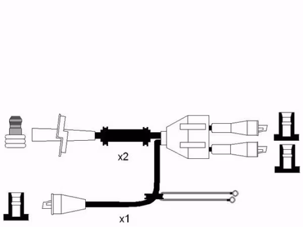 NGK Kit cavi accensione