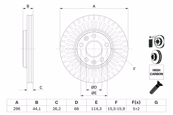 BOSCH Disco freno