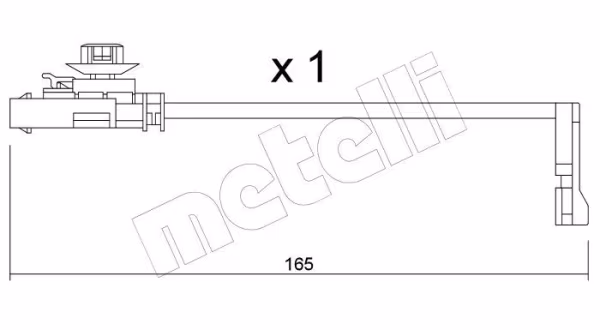 METELLI Contatto segnalazione, Usura past. freno/mat. d\'attrito