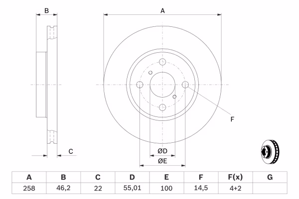 BOSCH Disco freno