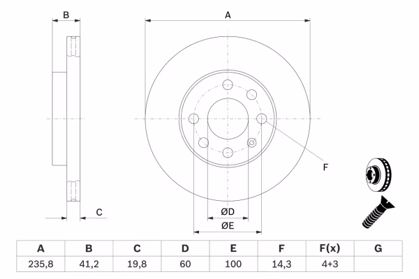 BOSCH Disco freno