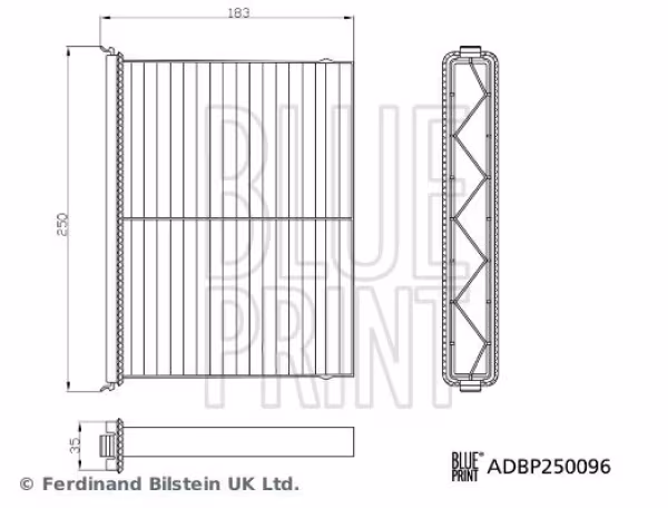 BLUE PRINT Filtro, Aria abitacolo
