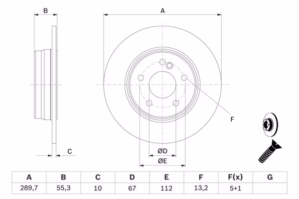 BOSCH Disco freno