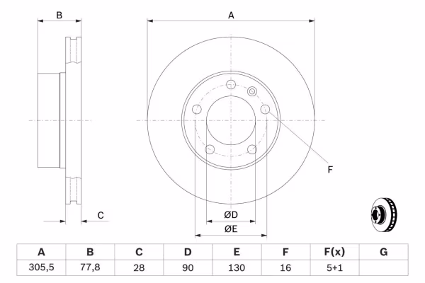 BOSCH Disco freno