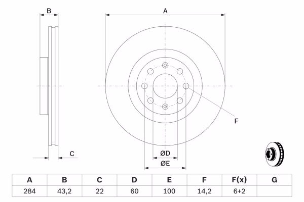 BOSCH Disco freno