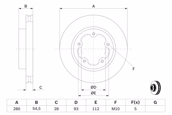 BOSCH Disco freno