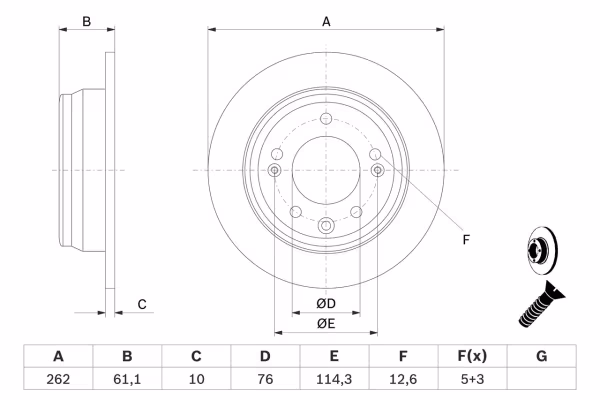 BOSCH Disco freno