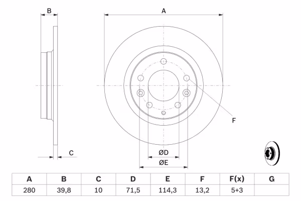 BOSCH Disco freno