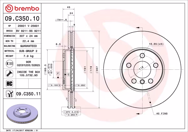 BREMBO Disco freno