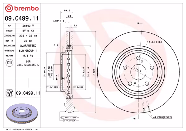 BREMBO Disco freno