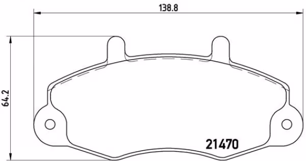 BREMBO Kit pastiglie freno, Freno a disco