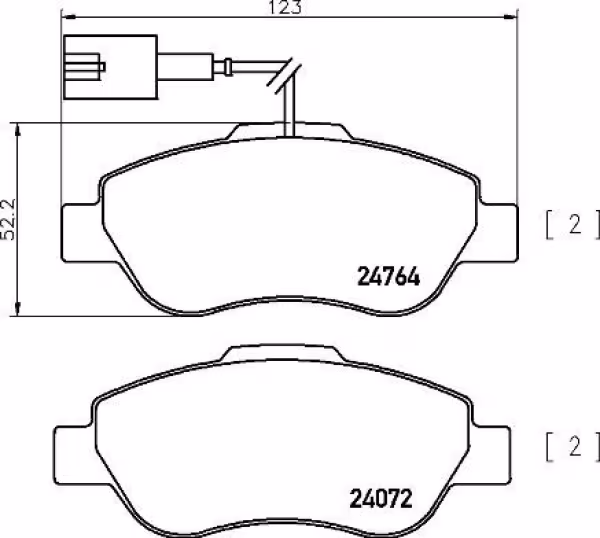 BREMBO Kit pastiglie freno, Freno a disco