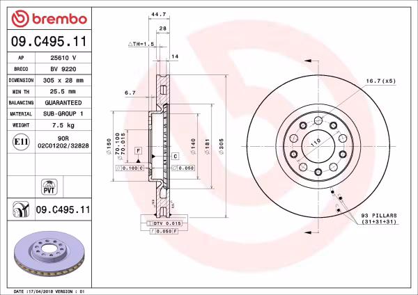 BREMBO Disco freno