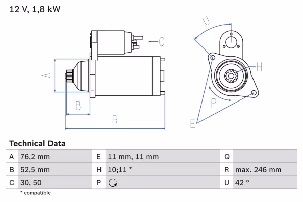 BOSCH Motorino d\'avviamento