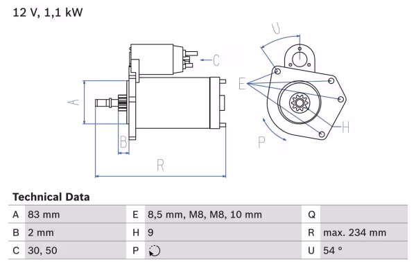 BOSCH Motorino d\'avviamento