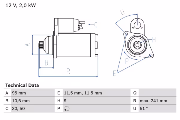 BOSCH Motorino d\'avviamento