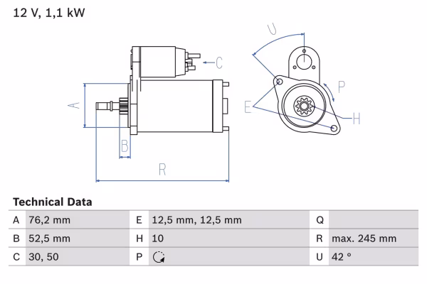 BOSCH Motorino d\'avviamento