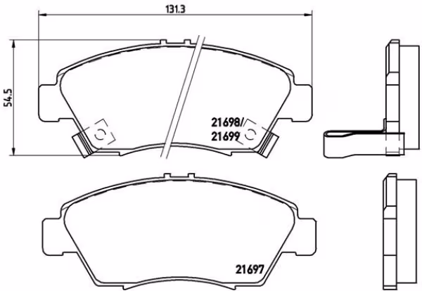 BREMBO Kit pastiglie freno, Freno a disco