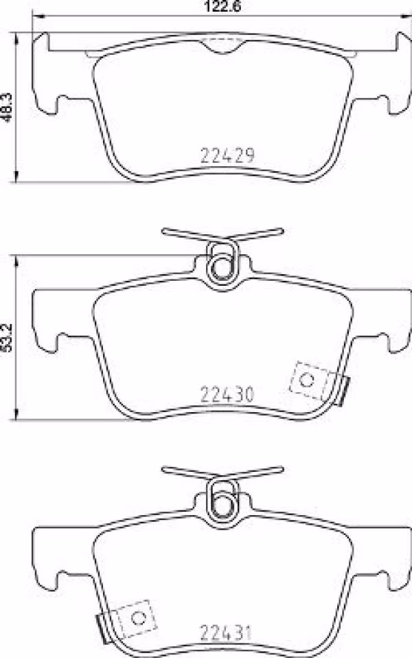 BREMBO Kit pastiglie freno, Freno a disco