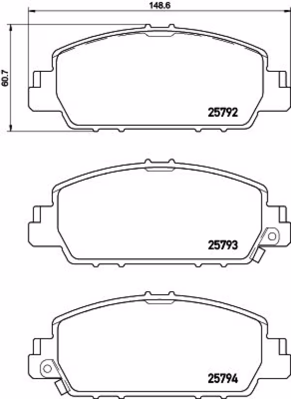 BREMBO Kit pastiglie freno, Freno a disco