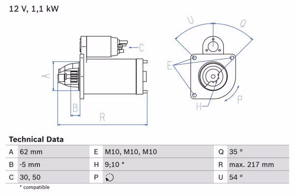 BOSCH Motorino d\'avviamento