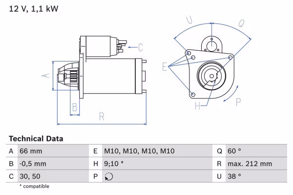 BOSCH Motorino d\'avviamento