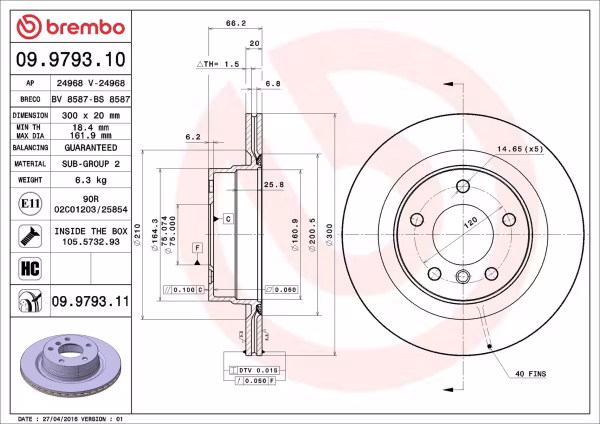 BREMBO Disco freno