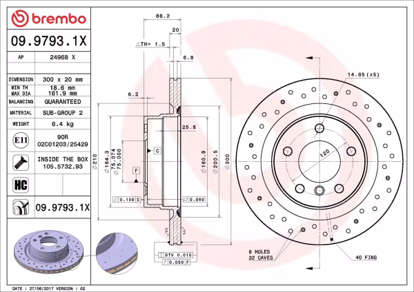 BREMBO Disco freno