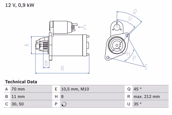 BOSCH Motorino d\'avviamento