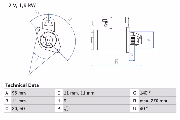 BOSCH Motorino d\'avviamento