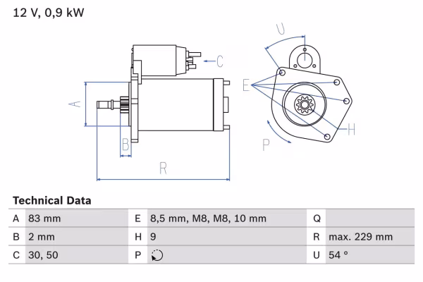 BOSCH Motorino d\'avviamento