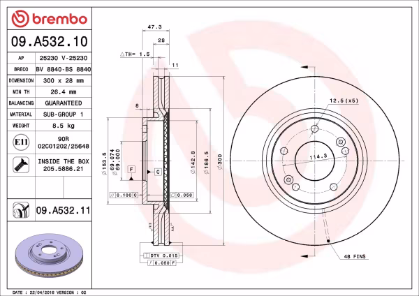 BREMBO Disco freno