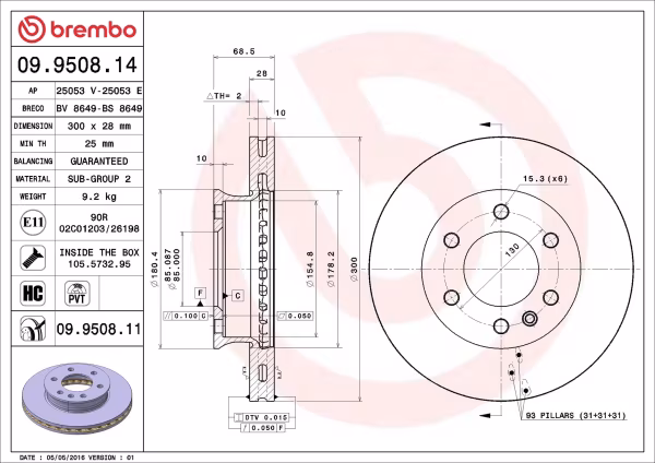 BREMBO Disco freno