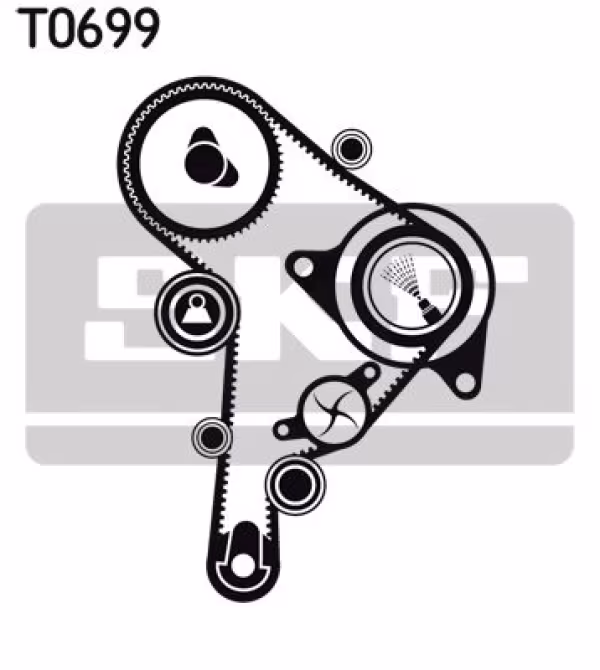 SKF Pompa acqua + Kit cinghie dentate