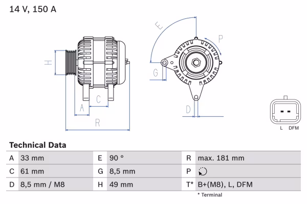 BOSCH Alternatore